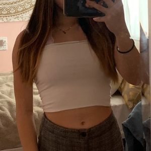 brandy melville white jenny tube top